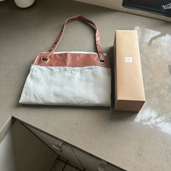 New Nespresso Barista Apron  Beige with Brown Straps unisex ☕️ - Picture 5 of 8